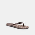 Coach Outlet Bow Flip Flop In Signature Jacquard