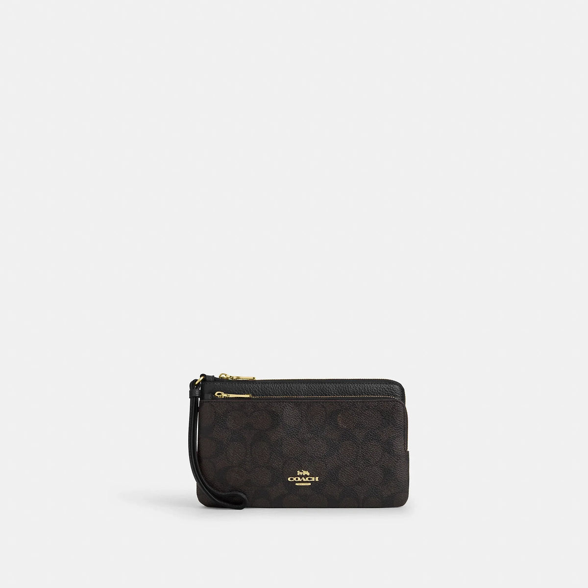 Coach Outlet Double Zip Wallet In Signature Canvas